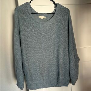Ella Moss Gray Crew Neck Sweater Soft Knit